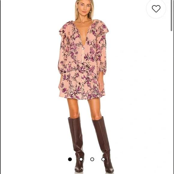 Free People Sunbaked Swing Dress (Peach Combo)-Size S- - Picture 1 of 7